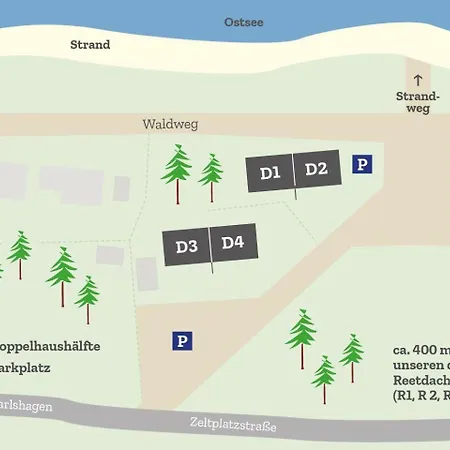 Ferienglueck Im Doppelhaus - 60 M Zum Haus 1 *